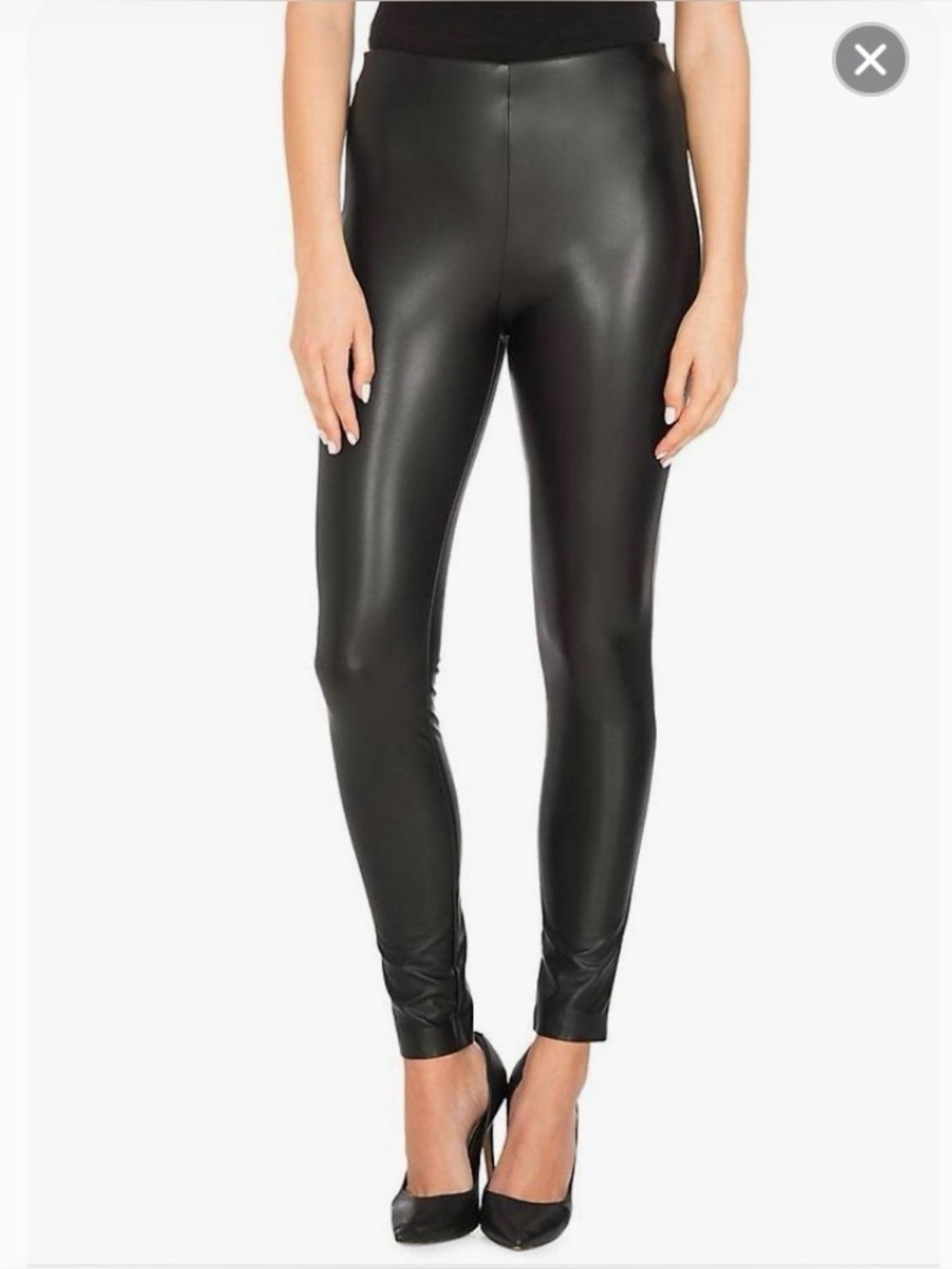 Guess Black Faux Leather High Waisted leggings. Size small